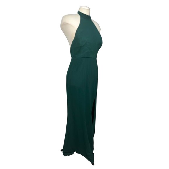 Lulus Captured Your Heart Hunter Green Halter Maxi Dress Sz Medium Hunter Green - Picture 16 of 16